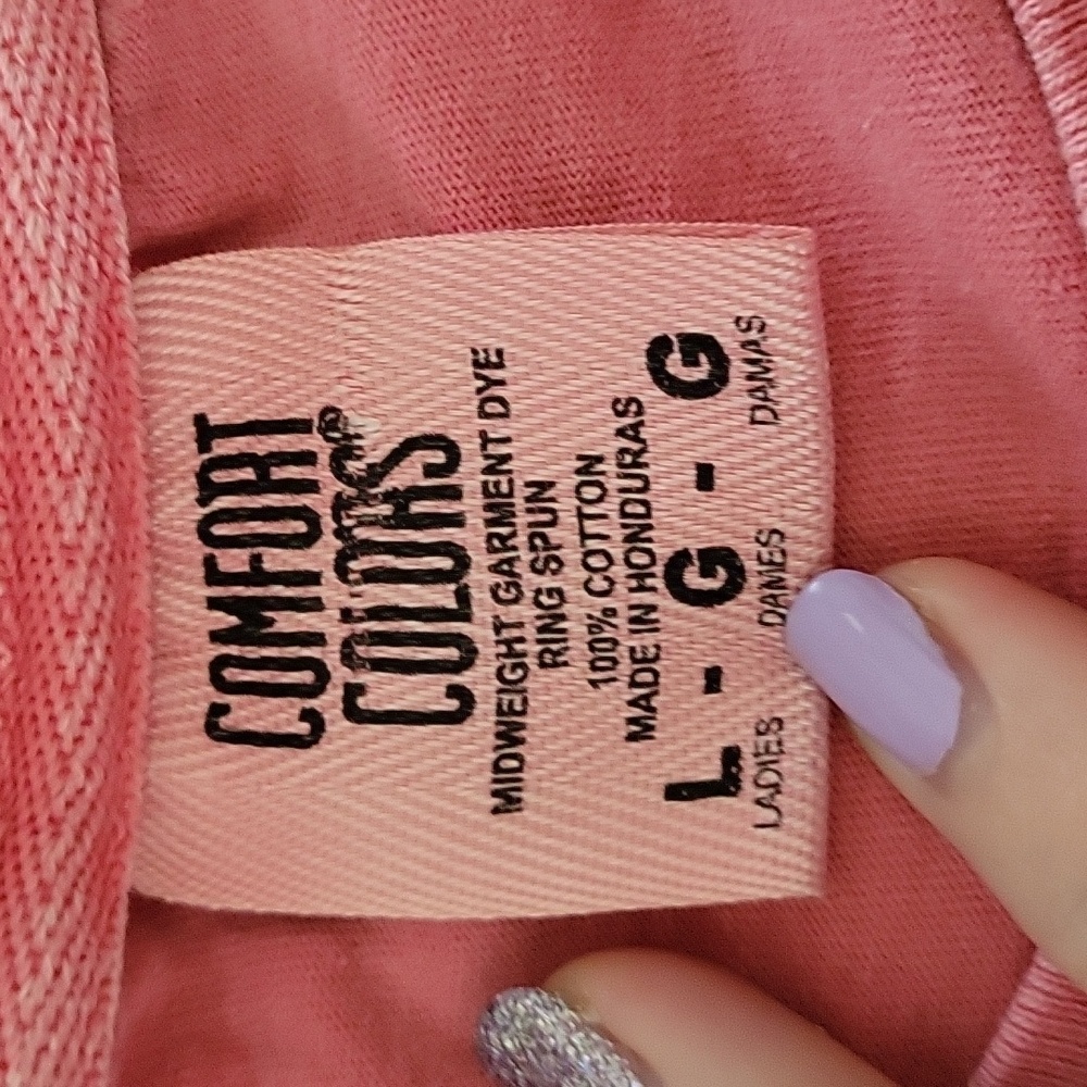 Pink Graphic Tee with Fun Text - Picture 2 of 3
